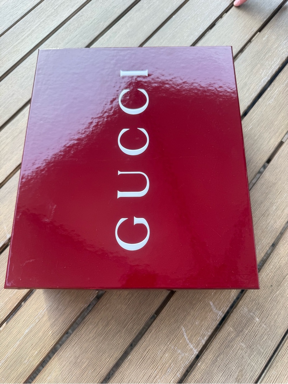 Gucci Burgundy Red Empty Shoe Box With Lid Large 14 x 12 Storage Gift Box